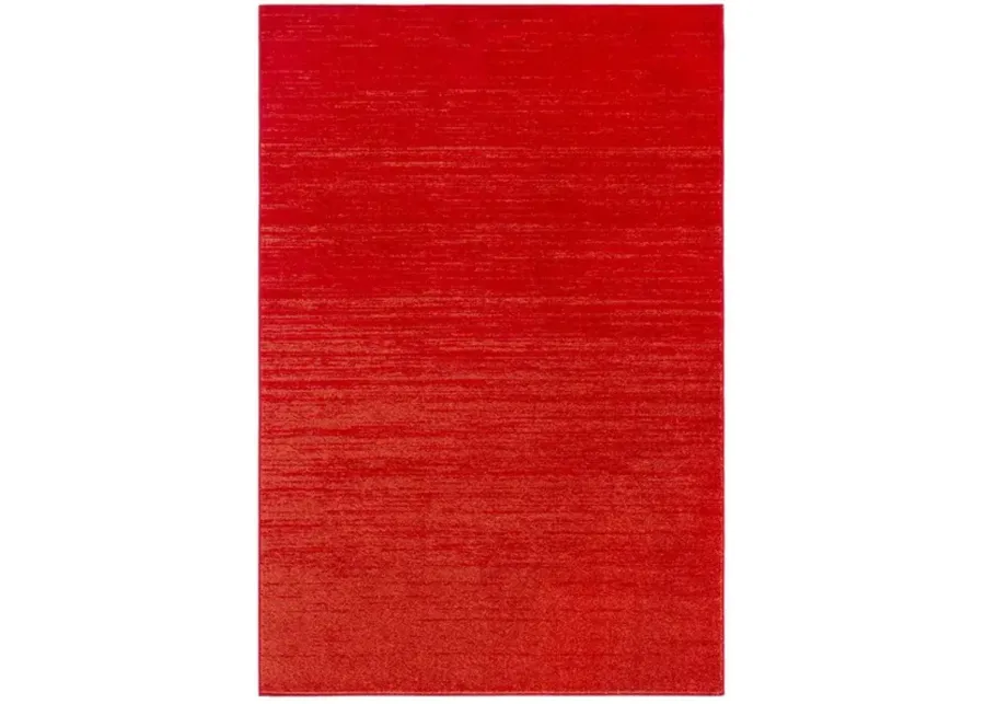 Adirondack Contemporary Red / Grey 2'-2" X 9' Powerloomed Rug