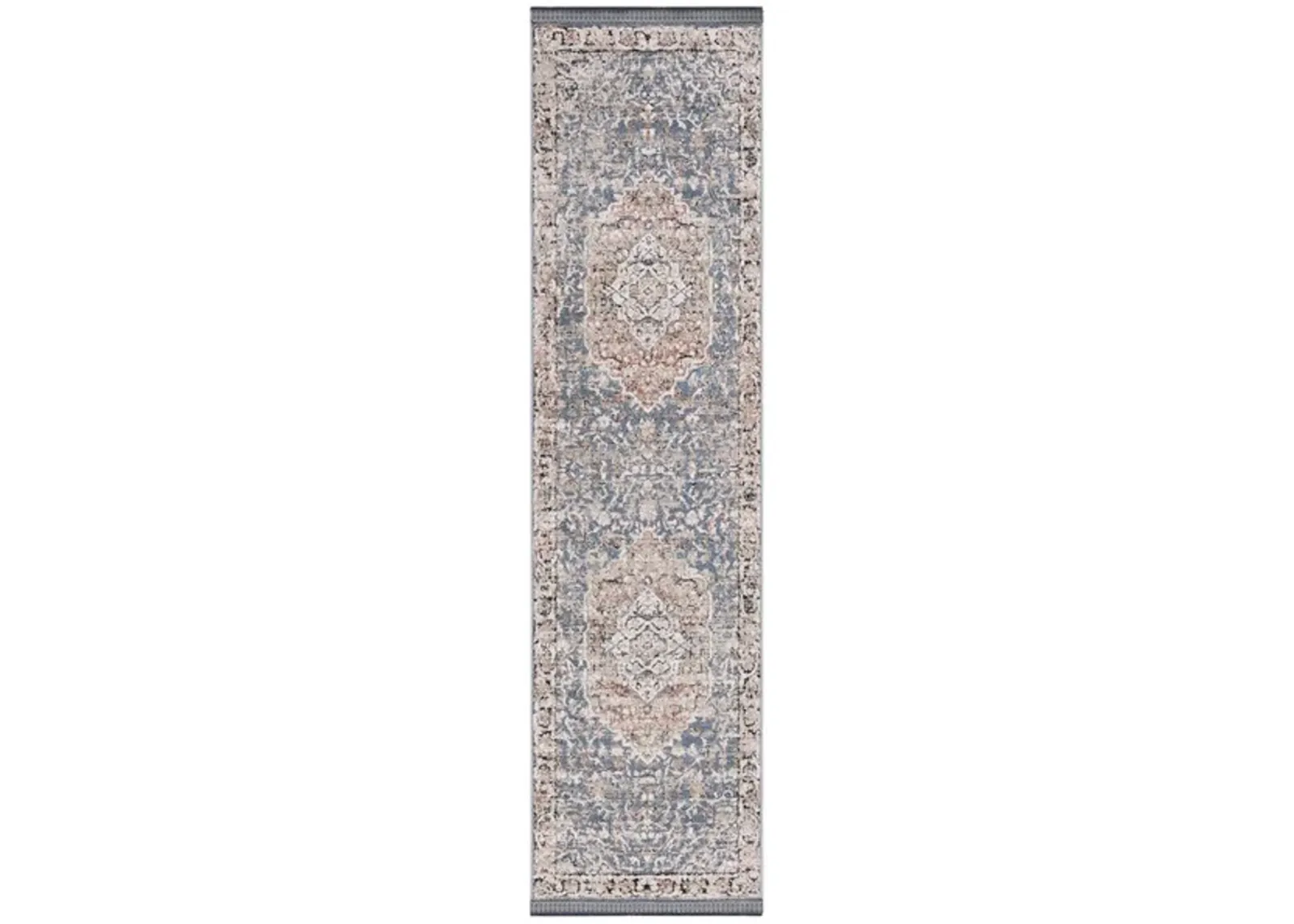 VIVALDI 565 Blue  2'-2' X 8' Runner Rug