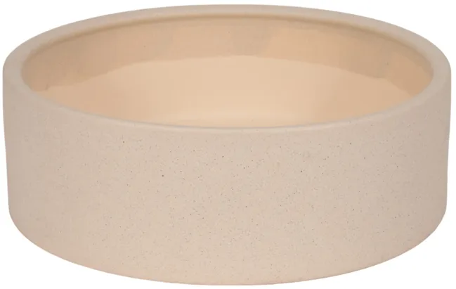 13" Sandy Round Bowl Planter, Ivory