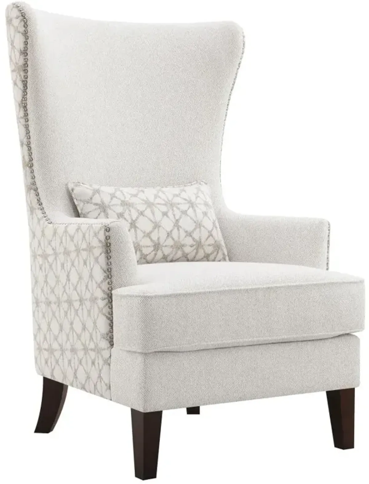 Pippin Upholstered Wingback Accent Chair Latte