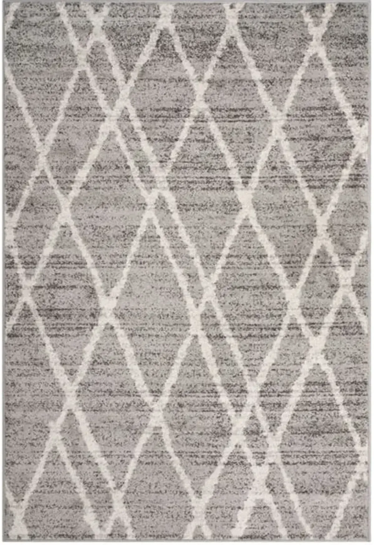 Adirondack Contemporary Ivory / Silver 2'-6" X 10' Powerloomed Rug