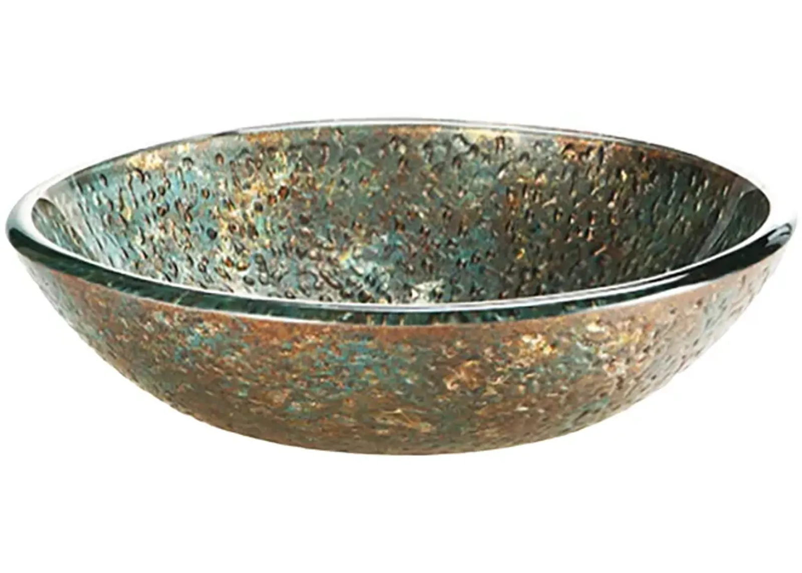 Reflex Vessel Sink - Blue/Copper Storm 18.125-inch