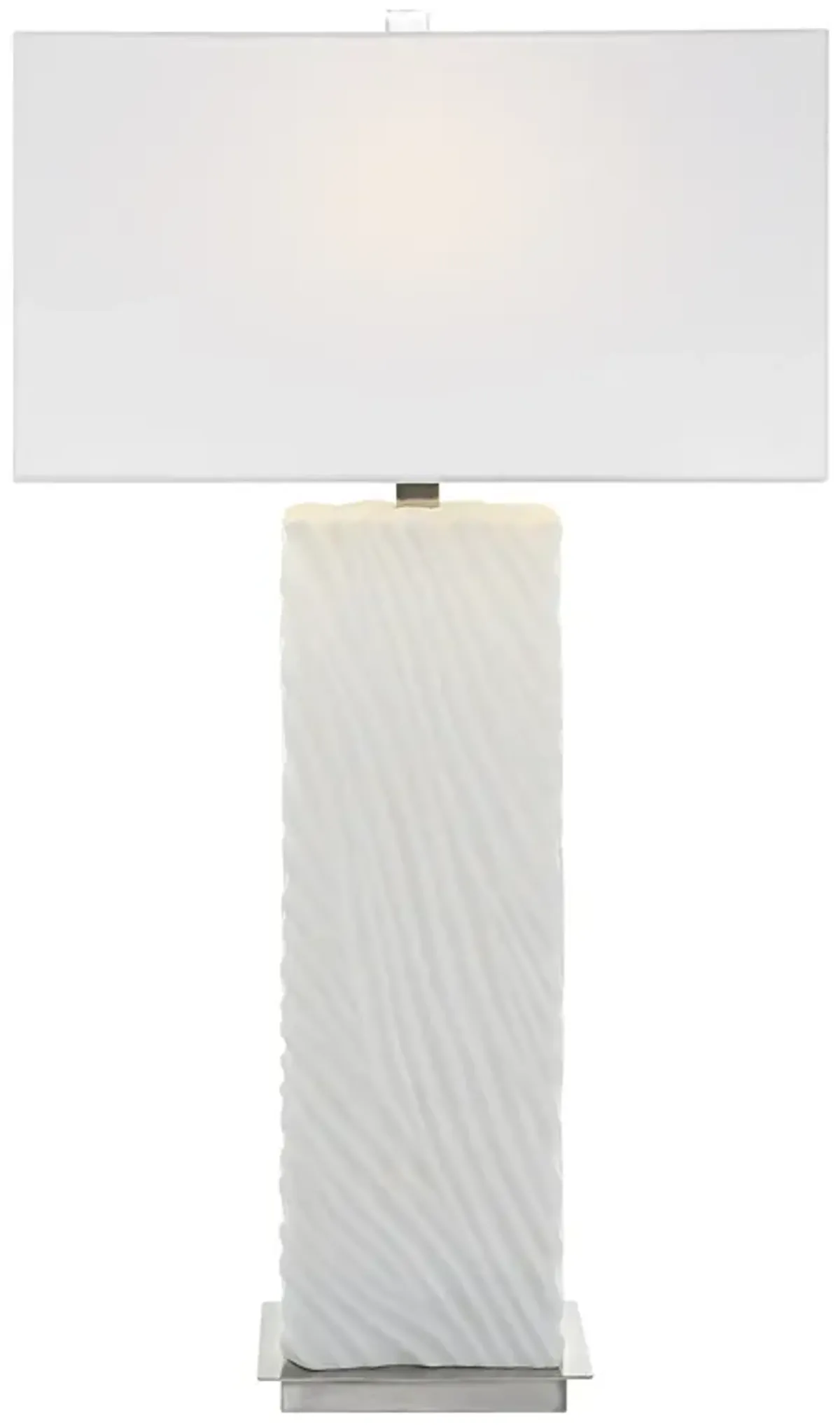 Pillar White Marble Table Lamp