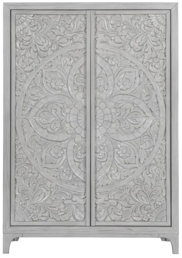 Boho Chic Wardrobe Chest In Washed White (2024)