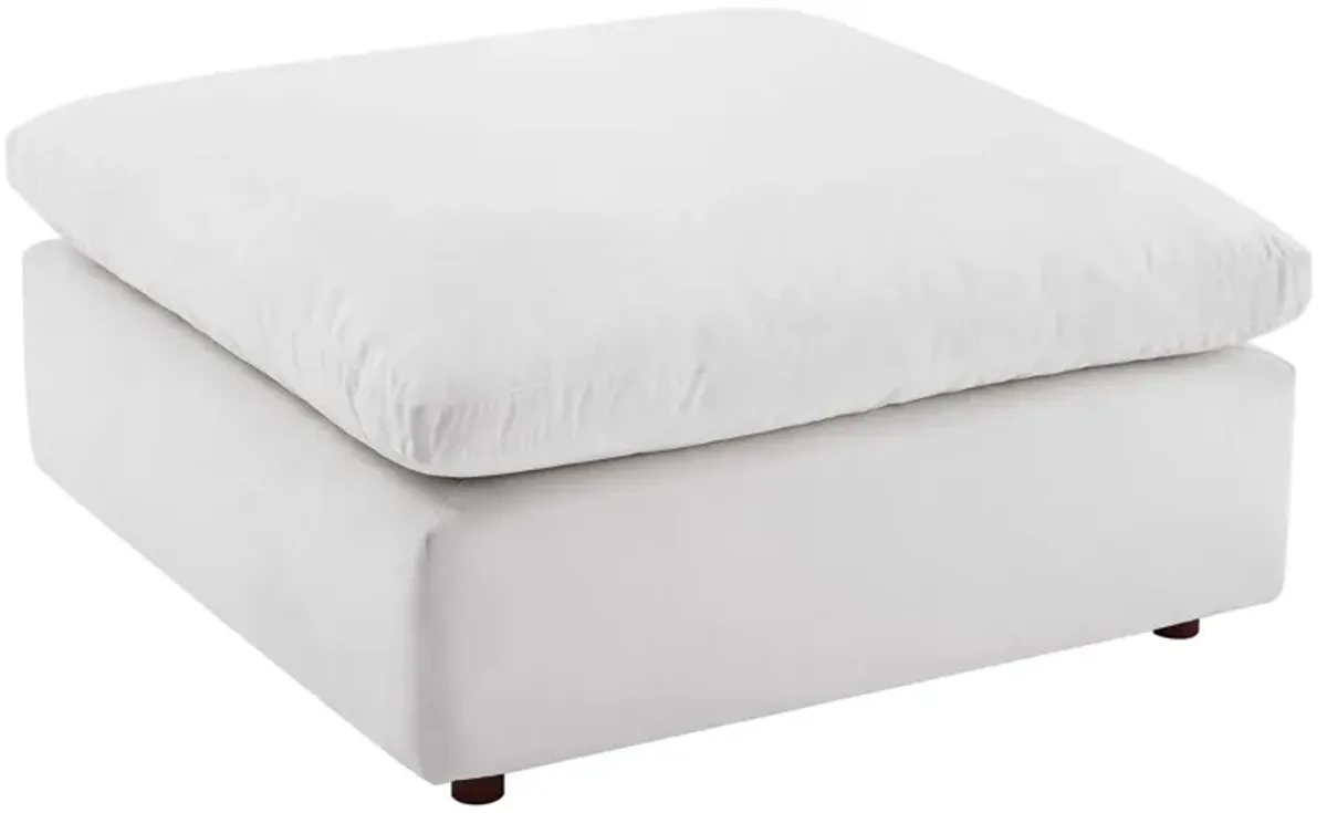 Commix Down Filled Overstuffed Performance Velvet Ottoman