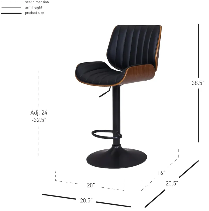 Osborne Gaslift Bar Stool