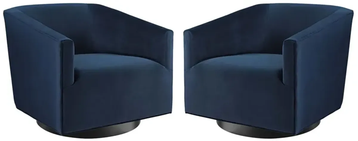 Twist Swivel Chair Performance Velvet Set of 2