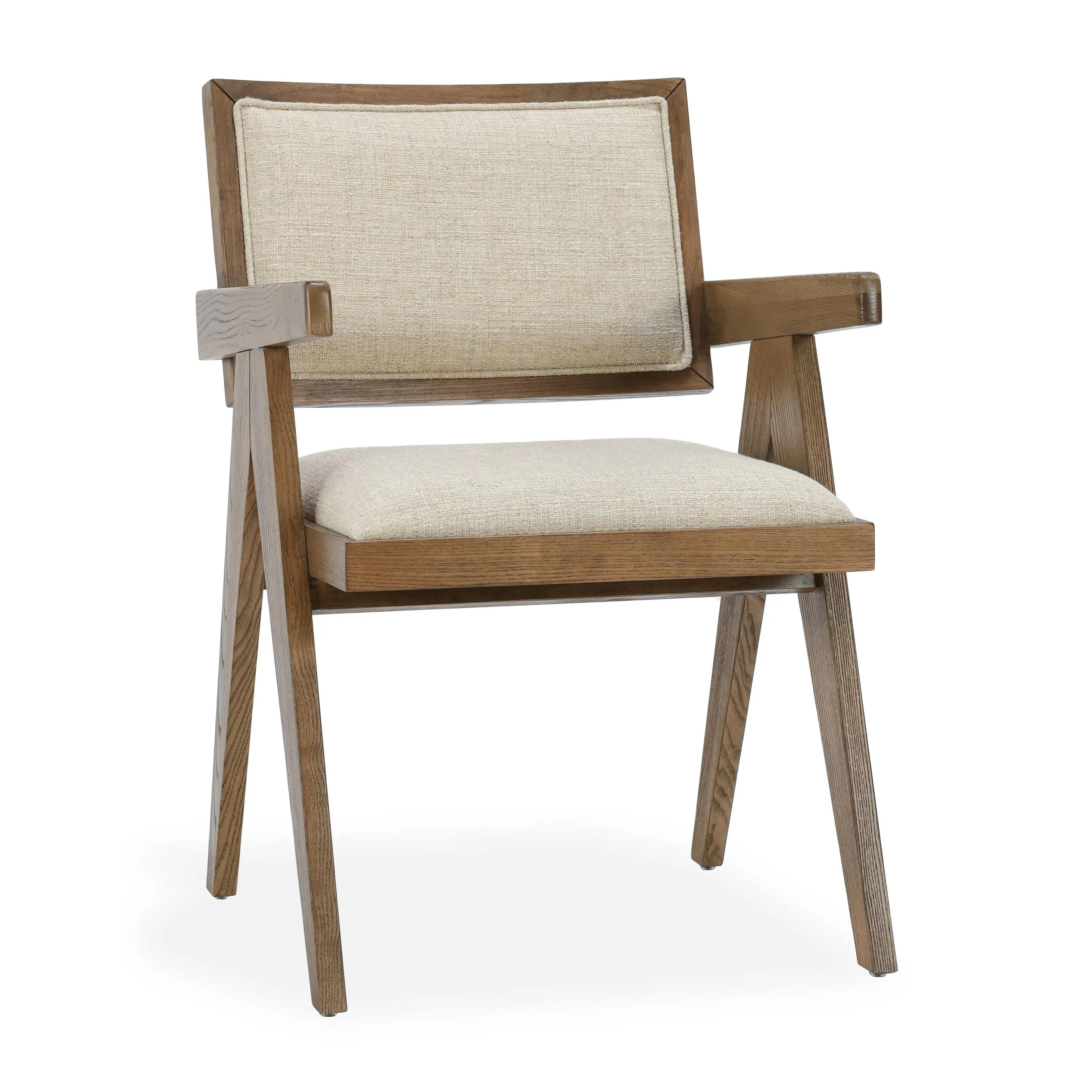 Dolton Top Grain Leather Arm Chair in Beige