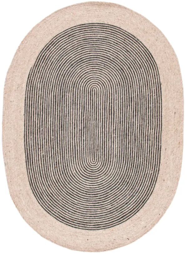 BRAIDED Hand Woven 3' x 5' Oval area rug