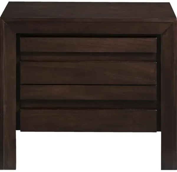 Element Charging Station Nightstand In Chocolate Brown
