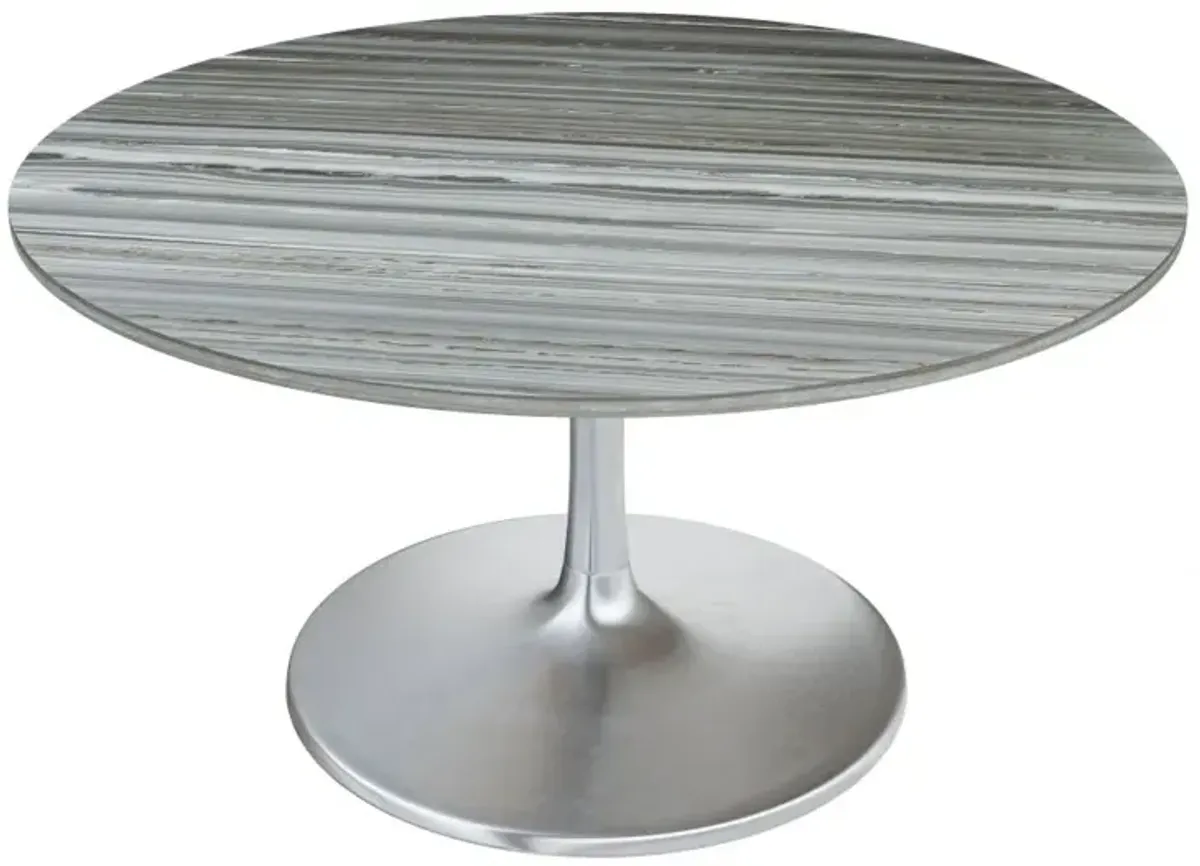 Star City Dining Table (60") Gray & Silver