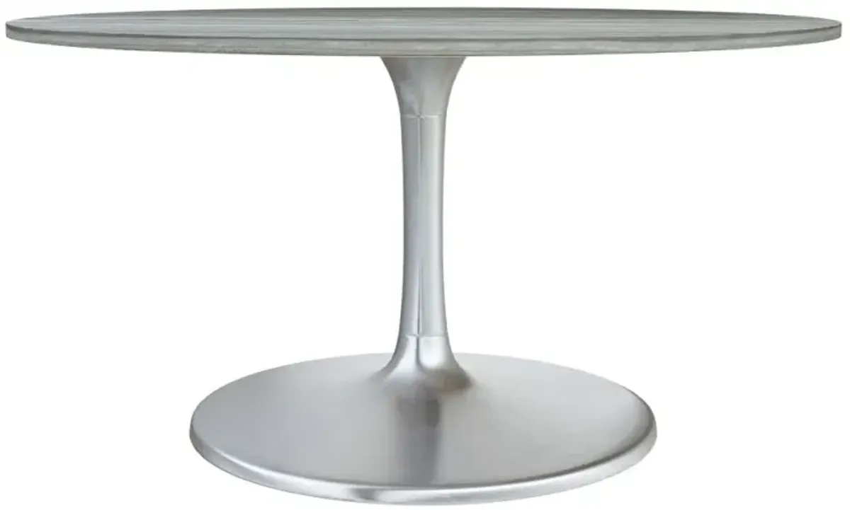 Star City Dining Table (60") Gray & Silver