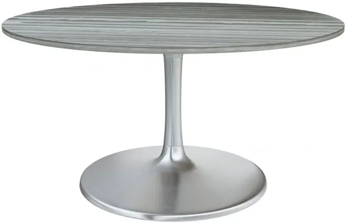 Star City Dining Table (60") Gray & Silver