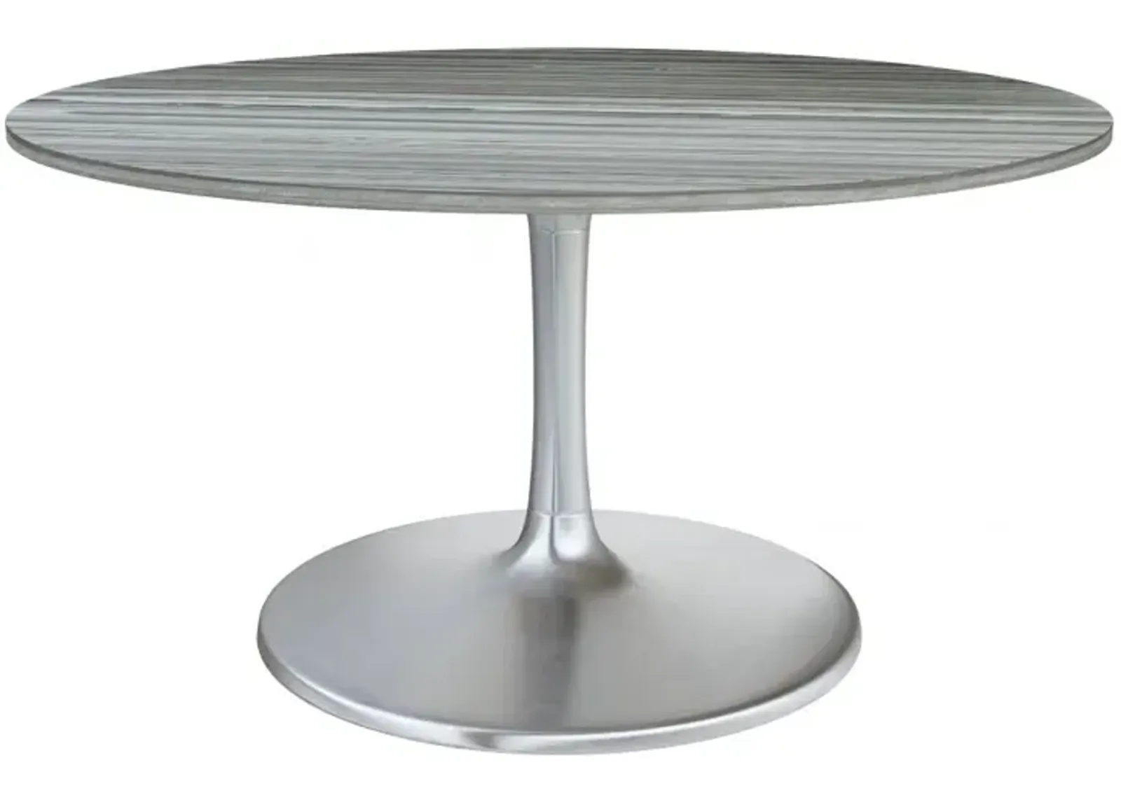 Star City Dining Table (60") Gray & Silver