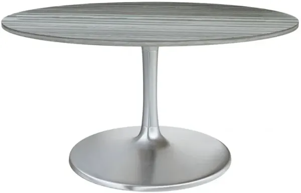 Star City Dining Table (60") Gray & Silver