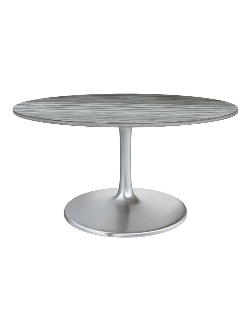 Star City Dining Table (60") Gray & Silver