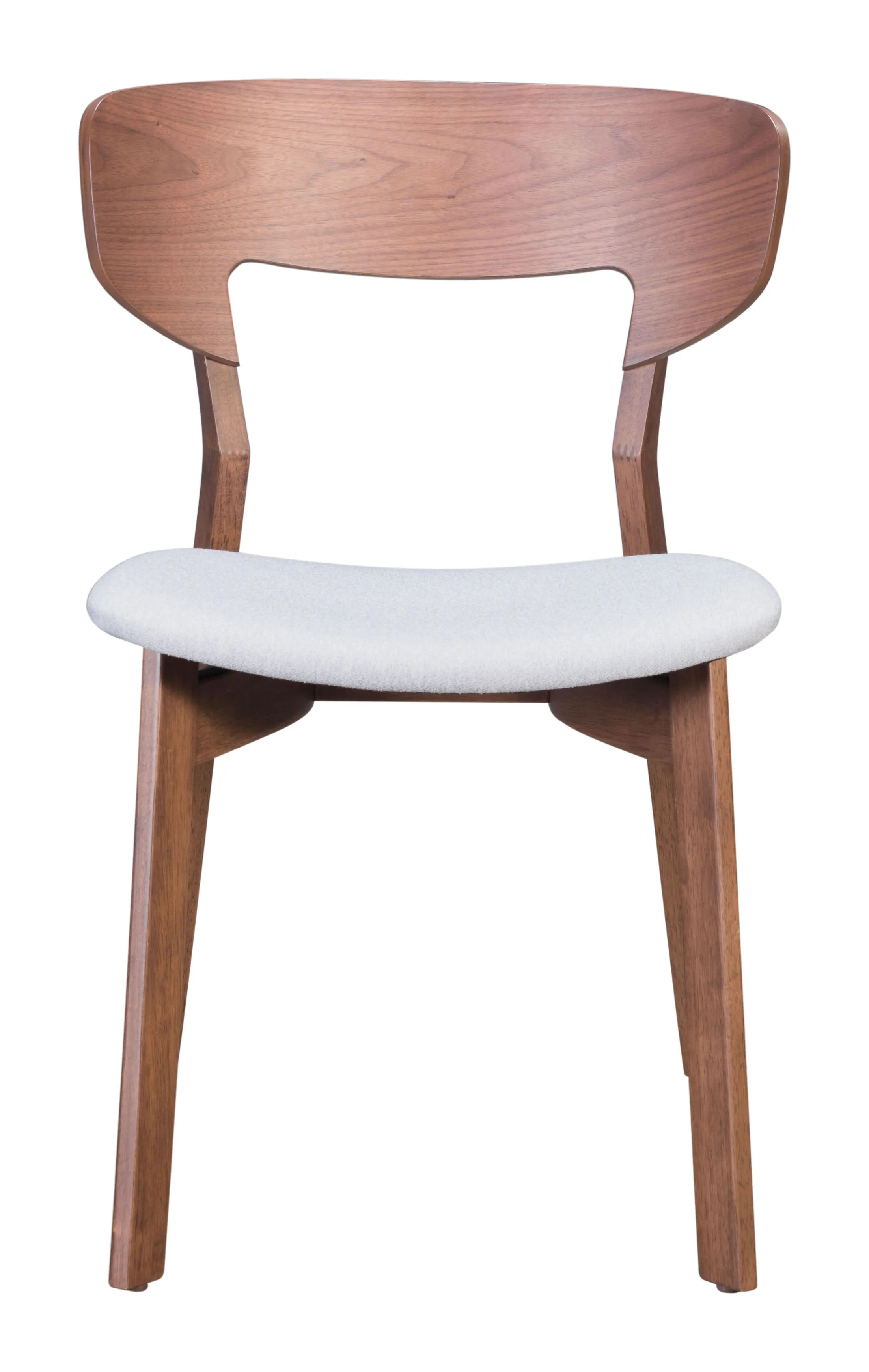 Russell Dining Chair (Set of 2) Walnut & Light Gray