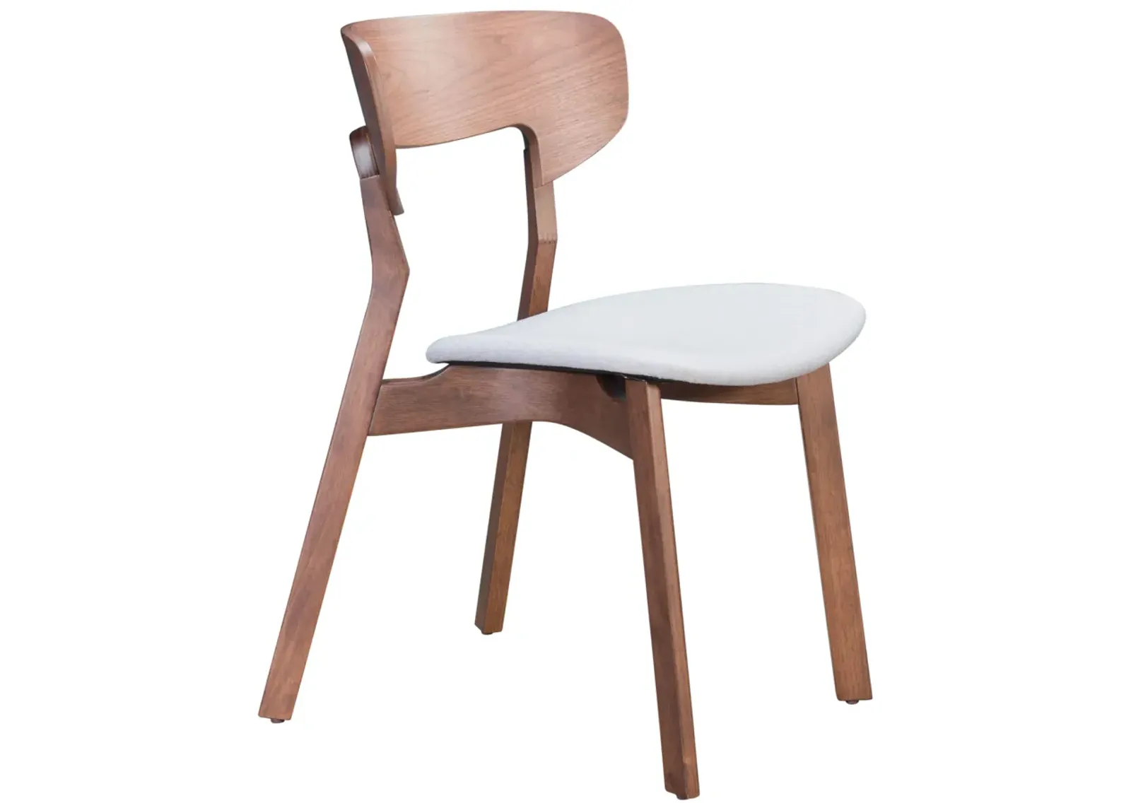 Russell Dining Chair (Set of 2) Walnut & Light Gray