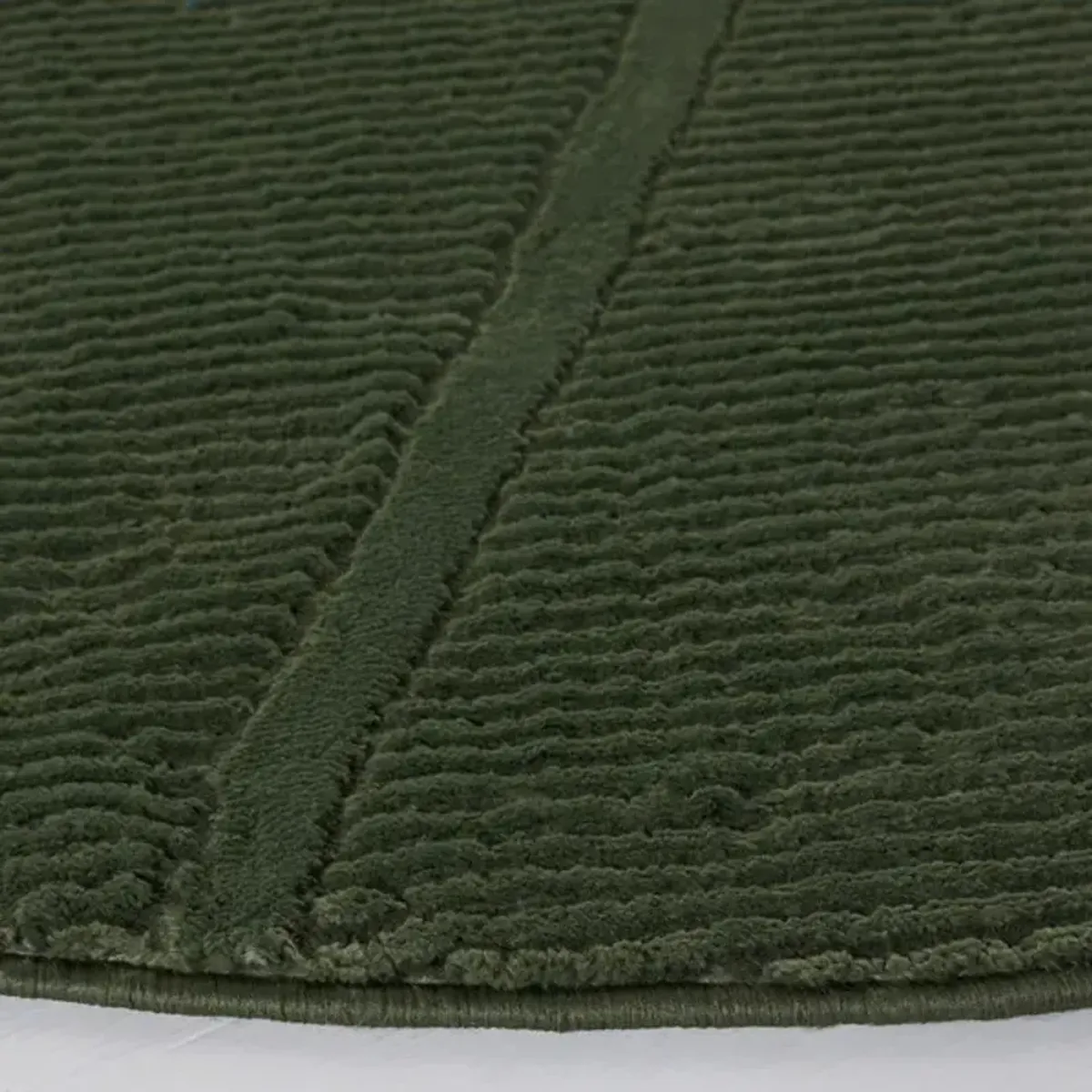 REVIVE 104 Green 5'-3' X 5'-3' Round Round Rug