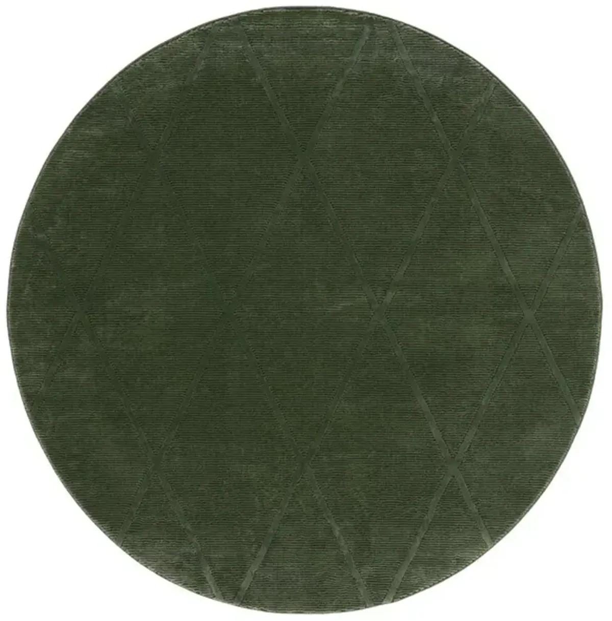 REVIVE 104 Green 5'-3' X 5'-3' Round Round Rug