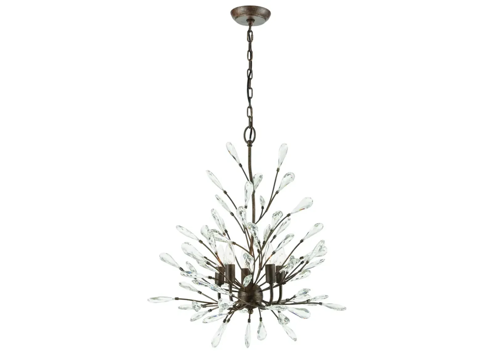 Crislett 25" Wide 5-Light Chandelier - Sunglow Bronze