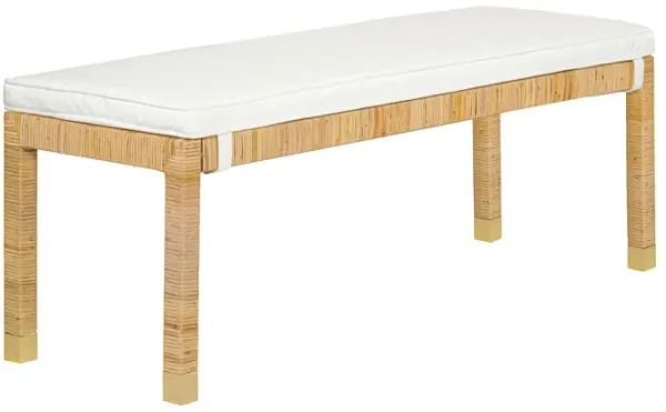 Amara Natural Woven Rattan Bench
