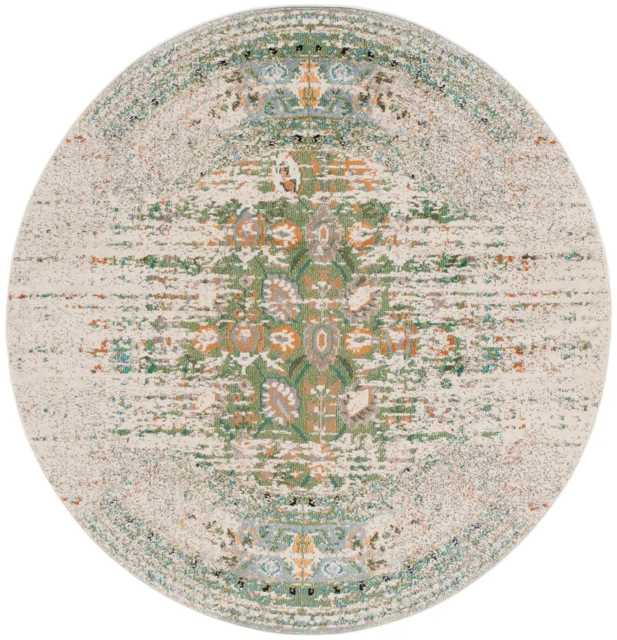 MONACO 208 GREEN  6'-7' x 6'-7' Round Round Rug