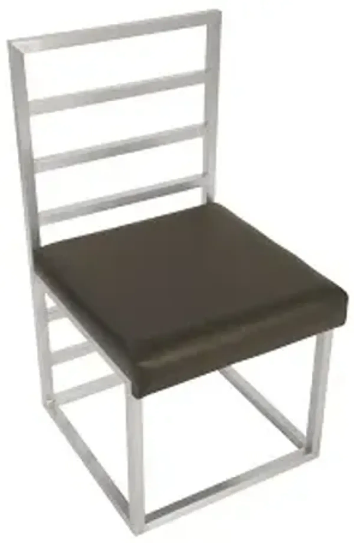 ladder dining chair , gray/silver finish