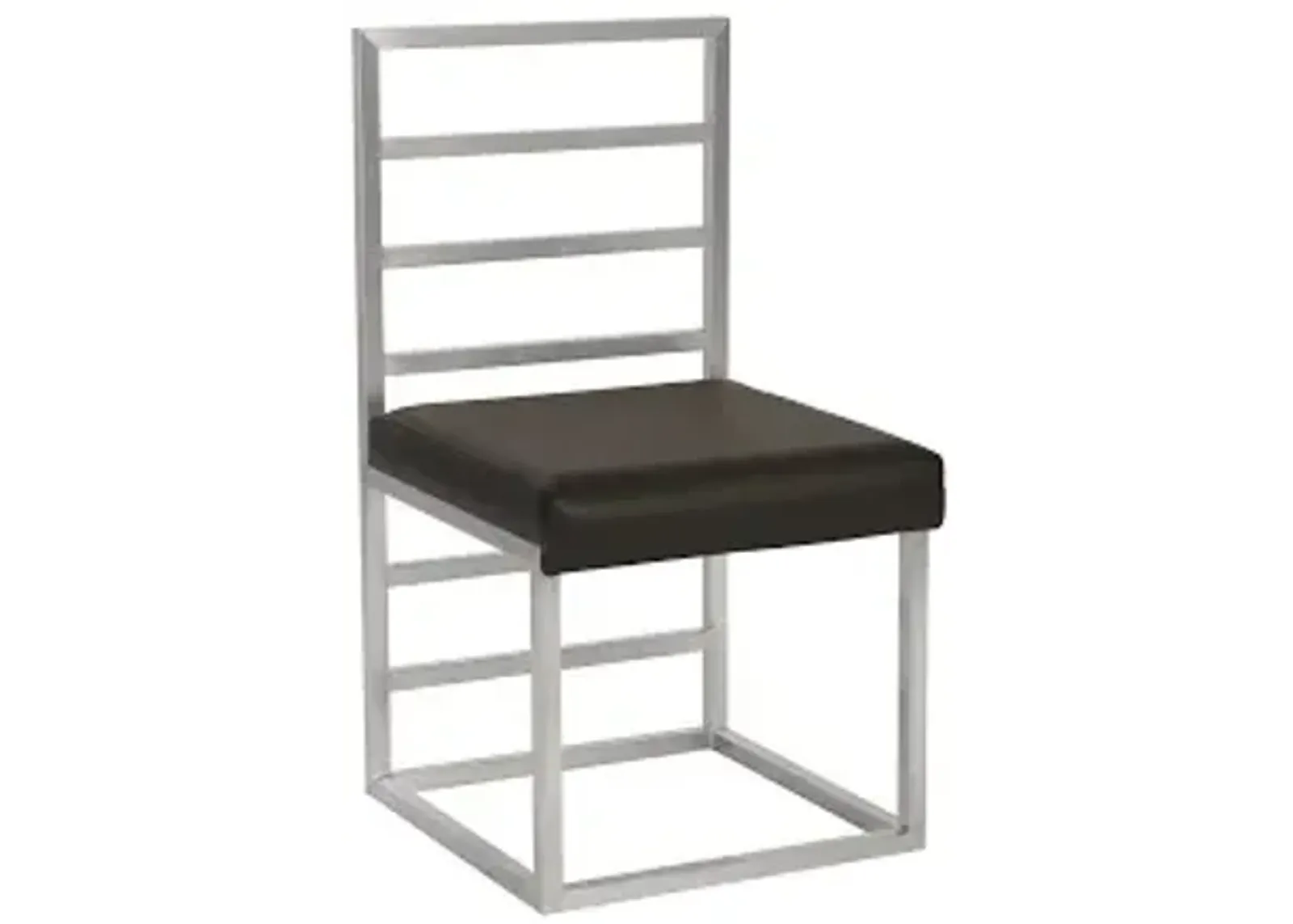 ladder dining chair , gray/silver finish