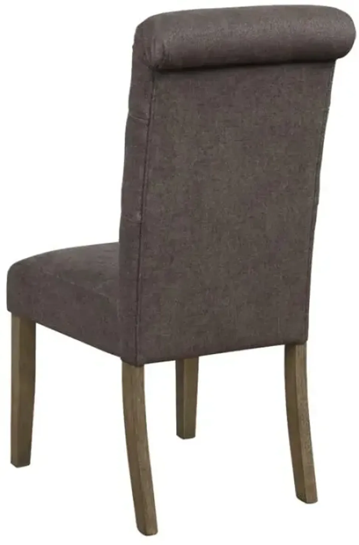 Balboa Tufted Back Side Chairs Rustic Brown and Grey (Set of 2)