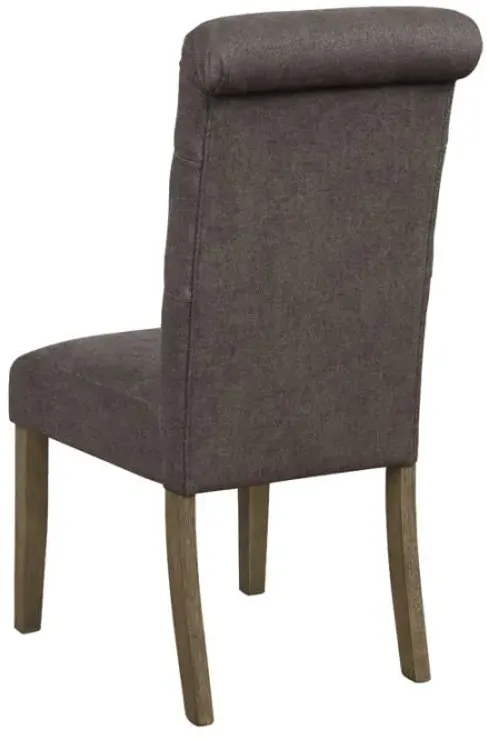 Balboa Tufted Back Side Chairs Rustic Brown and Grey (Set of 2)