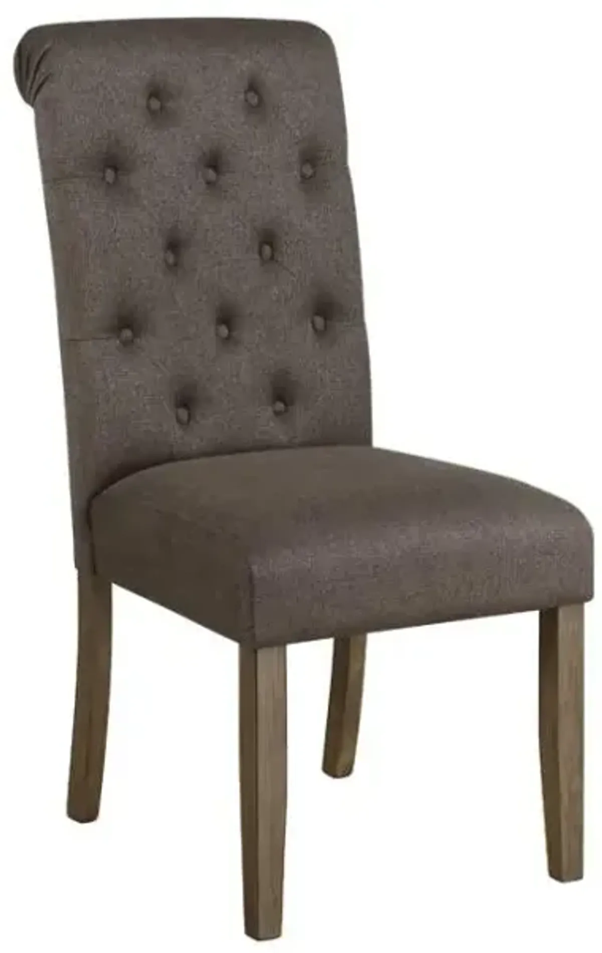 Balboa Tufted Back Side Chairs Rustic Brown and Grey (Set of 2)