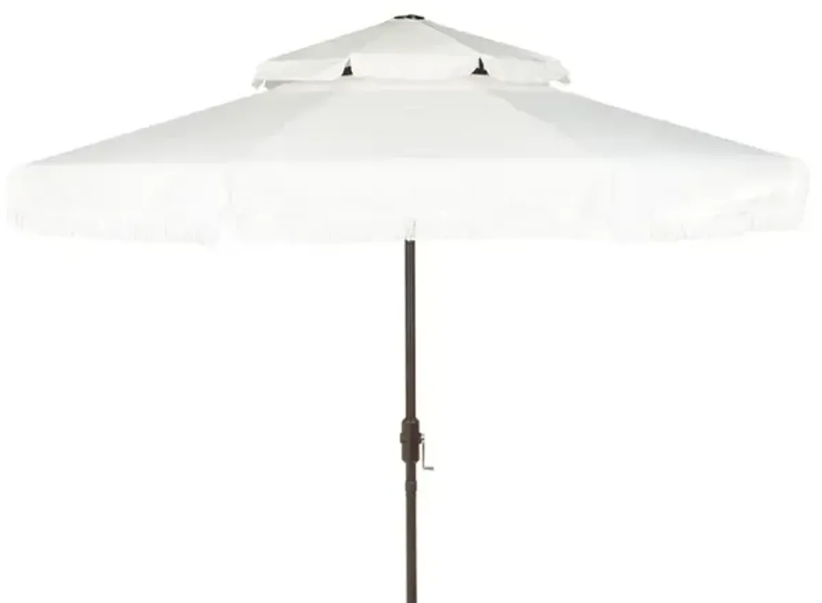 Milan Fringe 9ft Double Top Crank Umbrella