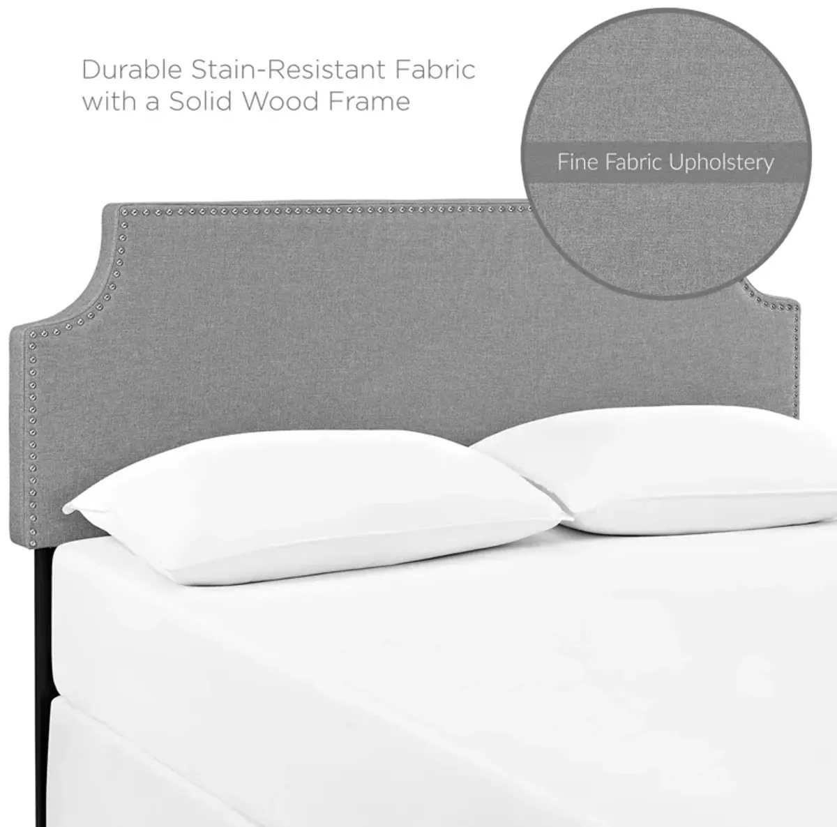 Laura King Upholstered Fabric Headboard