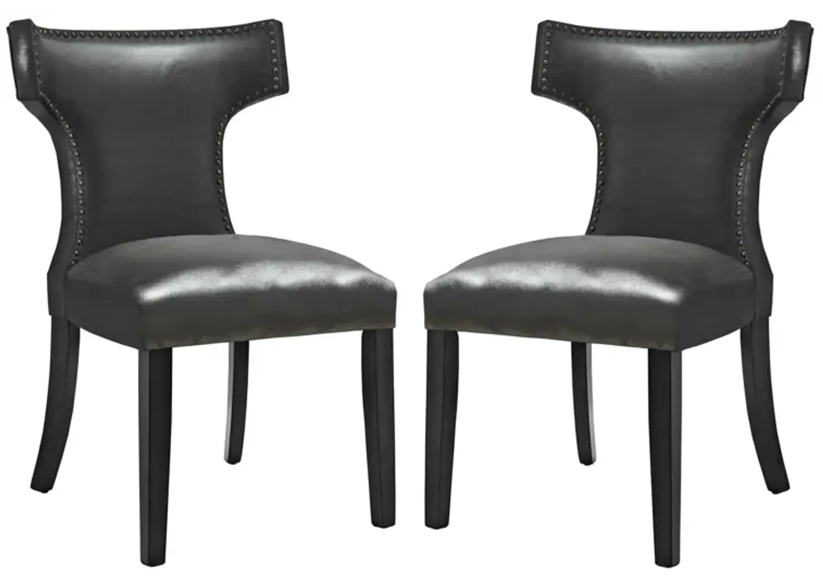 Curve Dining Chair Vinyl Set of 2