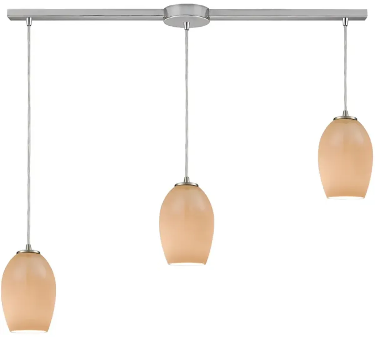 Villiska 38" Wide 3-Light Mini Pendant - Satin Nickel