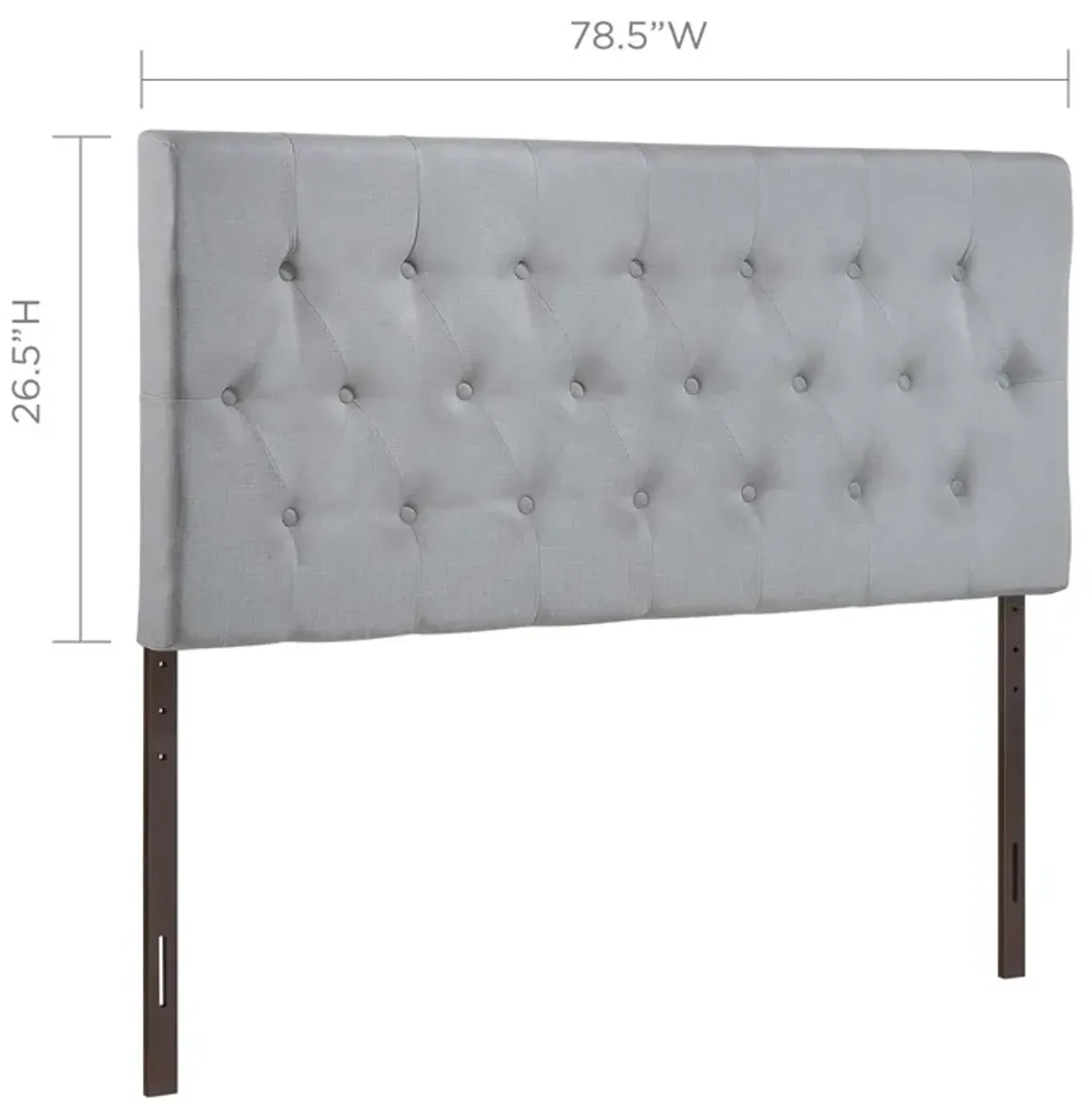 Clique King Upholstered Fabric Headboard