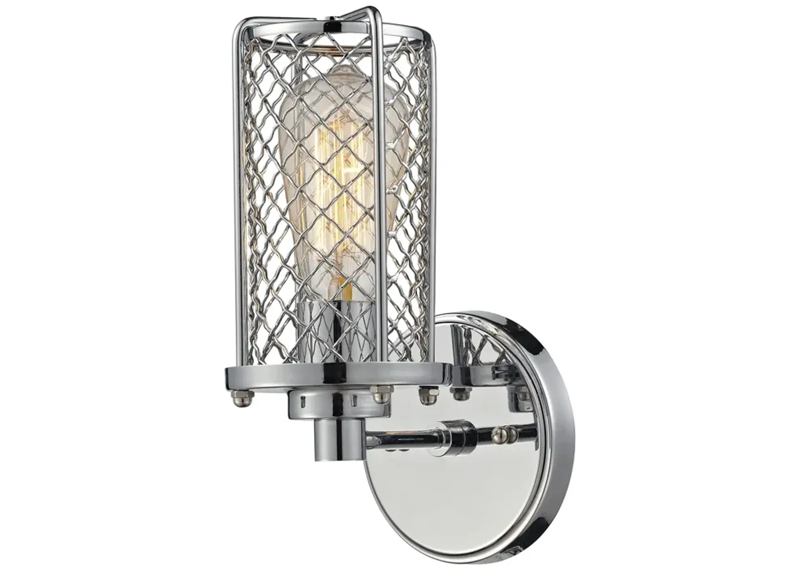 Brisbane 11" High 1-Light Sconce - Polished Chrome