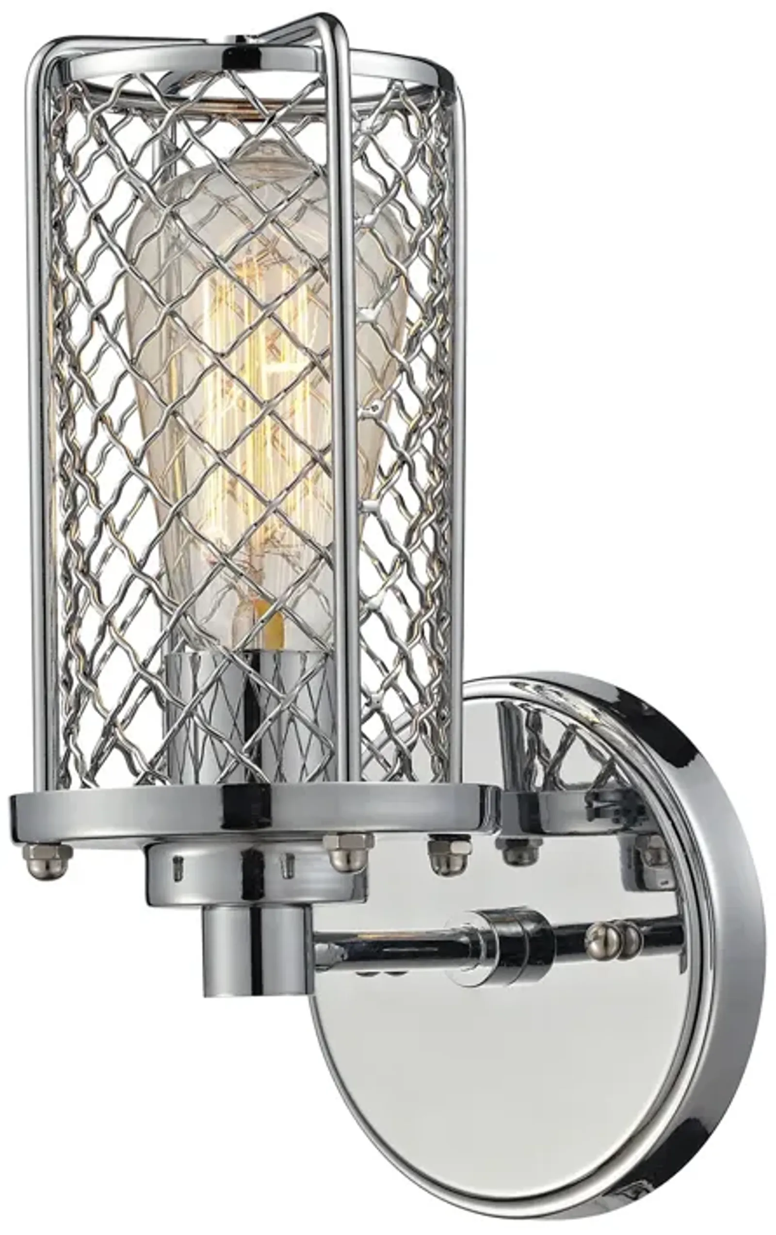 Brisbane 11" High 1-Light Sconce - Polished Chrome