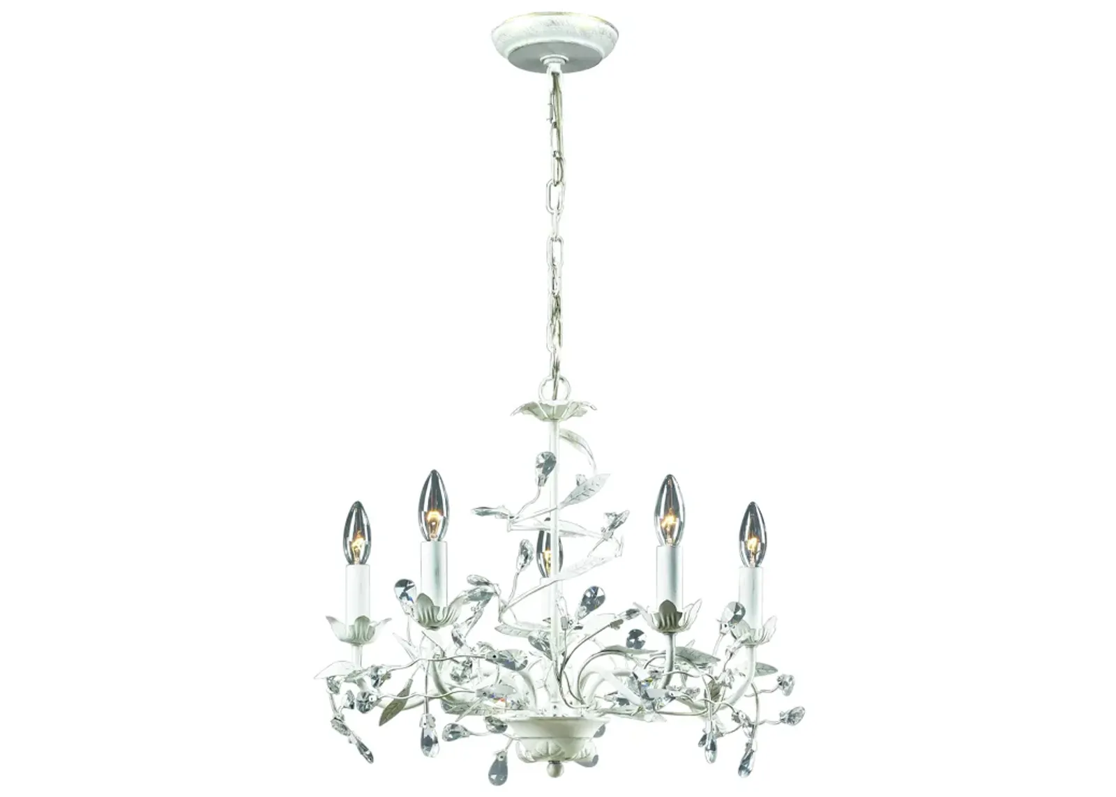 Circeo 21" Wide 5-Light Chandelier - Antique White