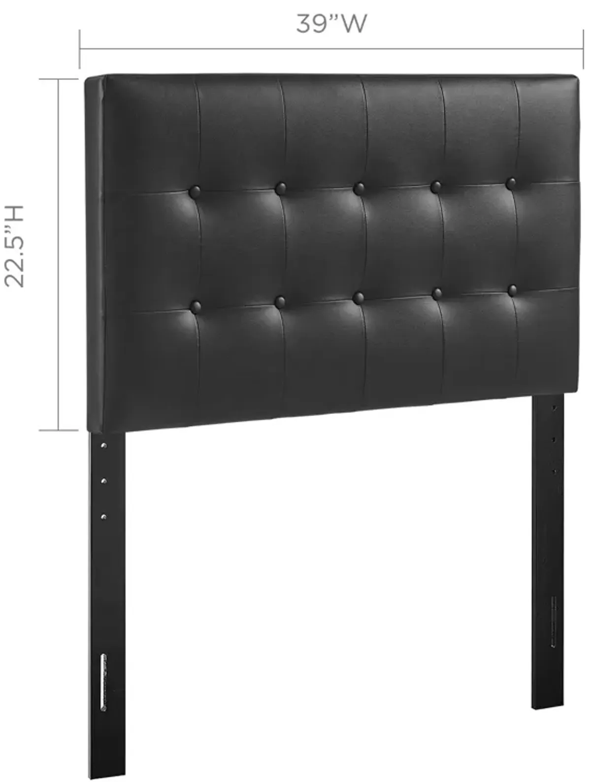 Emily Twin Upholstered Vinyl Headboard