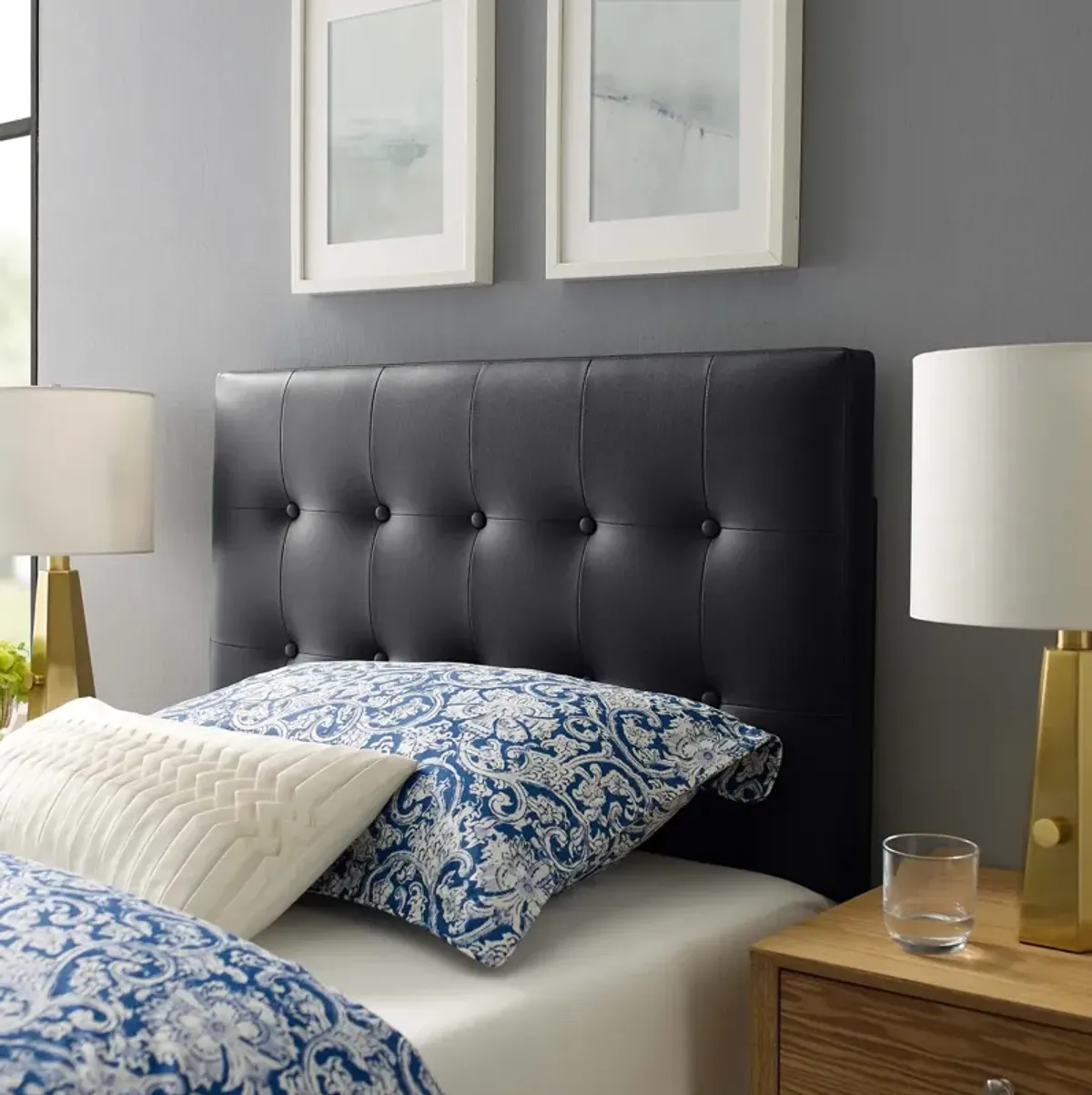 Emily Twin Upholstered Vinyl Headboard