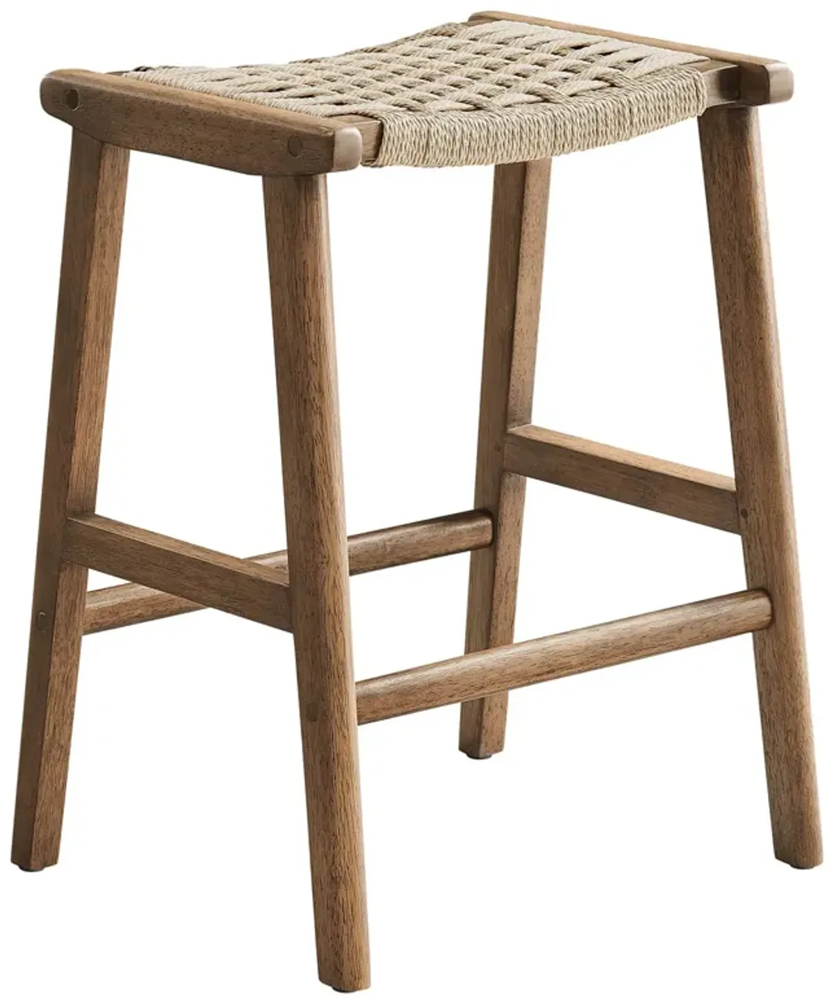 Saoirse Woven Rope Wood Counter Stool - Set of 2