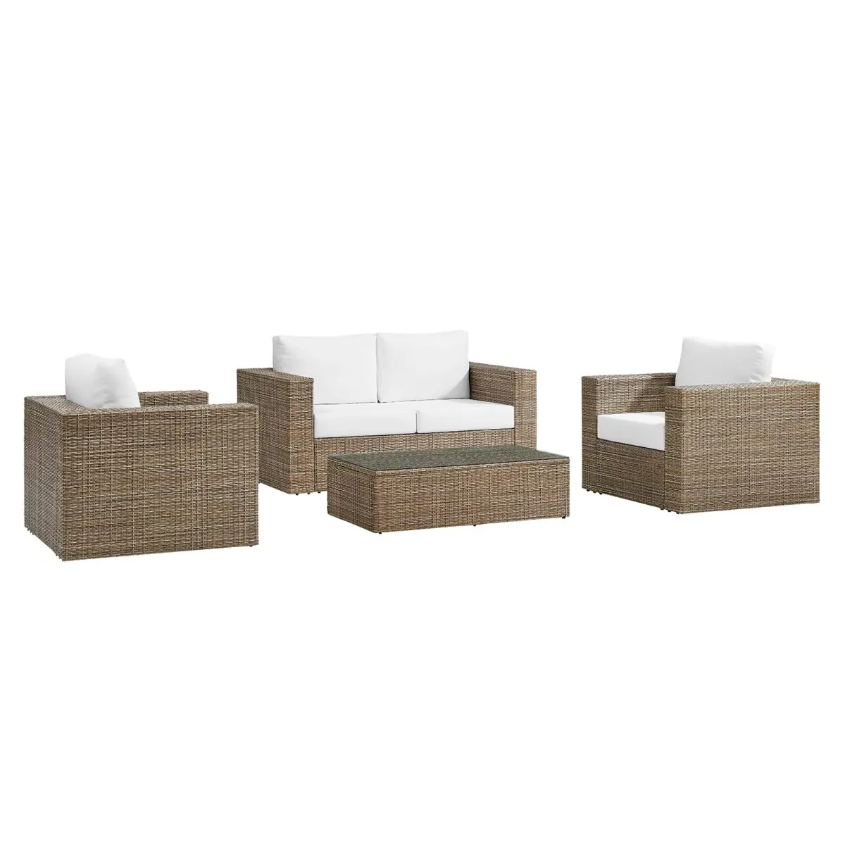 Convene Outdoor Patio Outdoor Patio 4-Piece Furniture Set