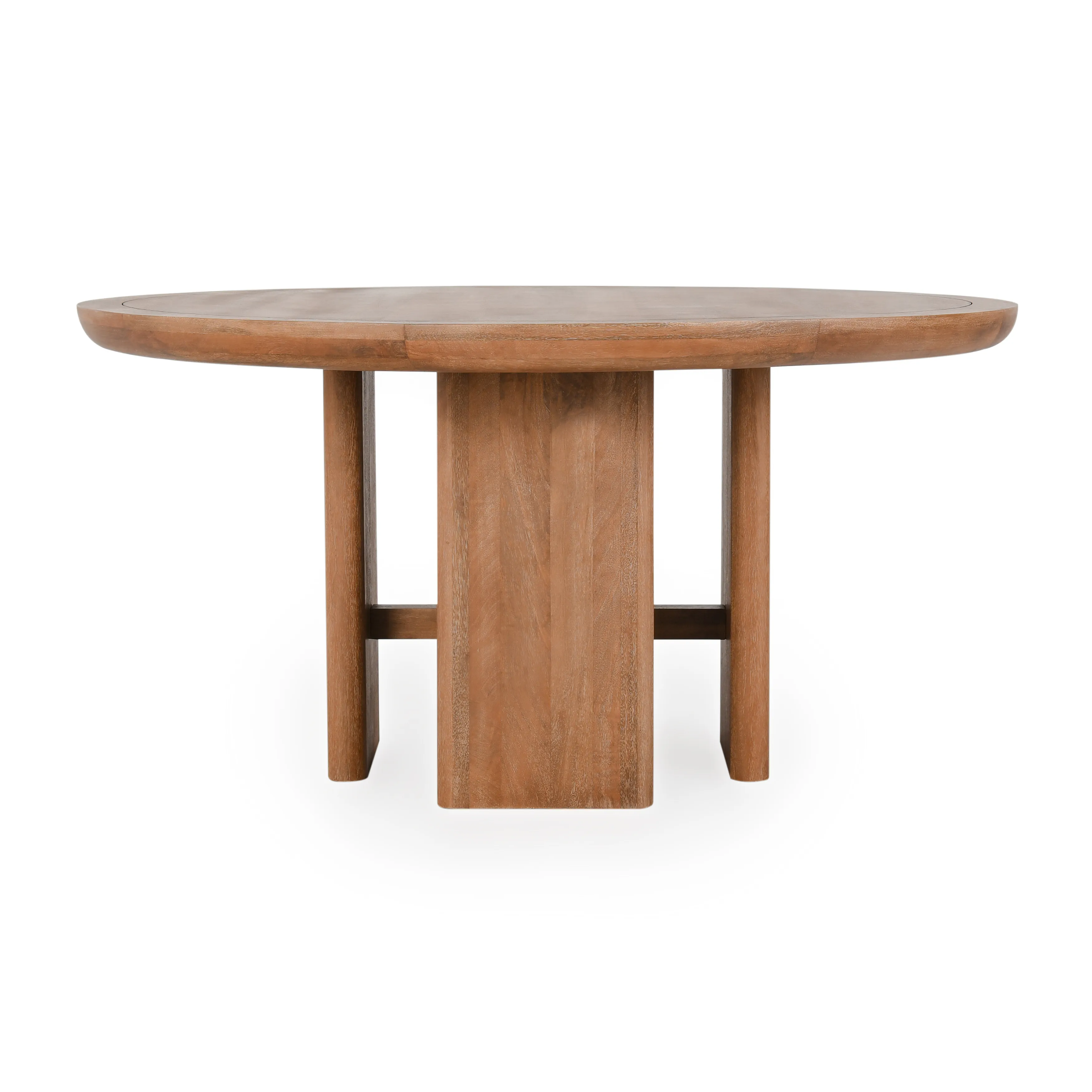 Selena 60" Round Mango Wood Dining Table in Umber