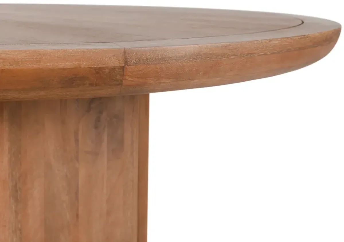 Selena 60" Round Mango Wood Dining Table in Umber