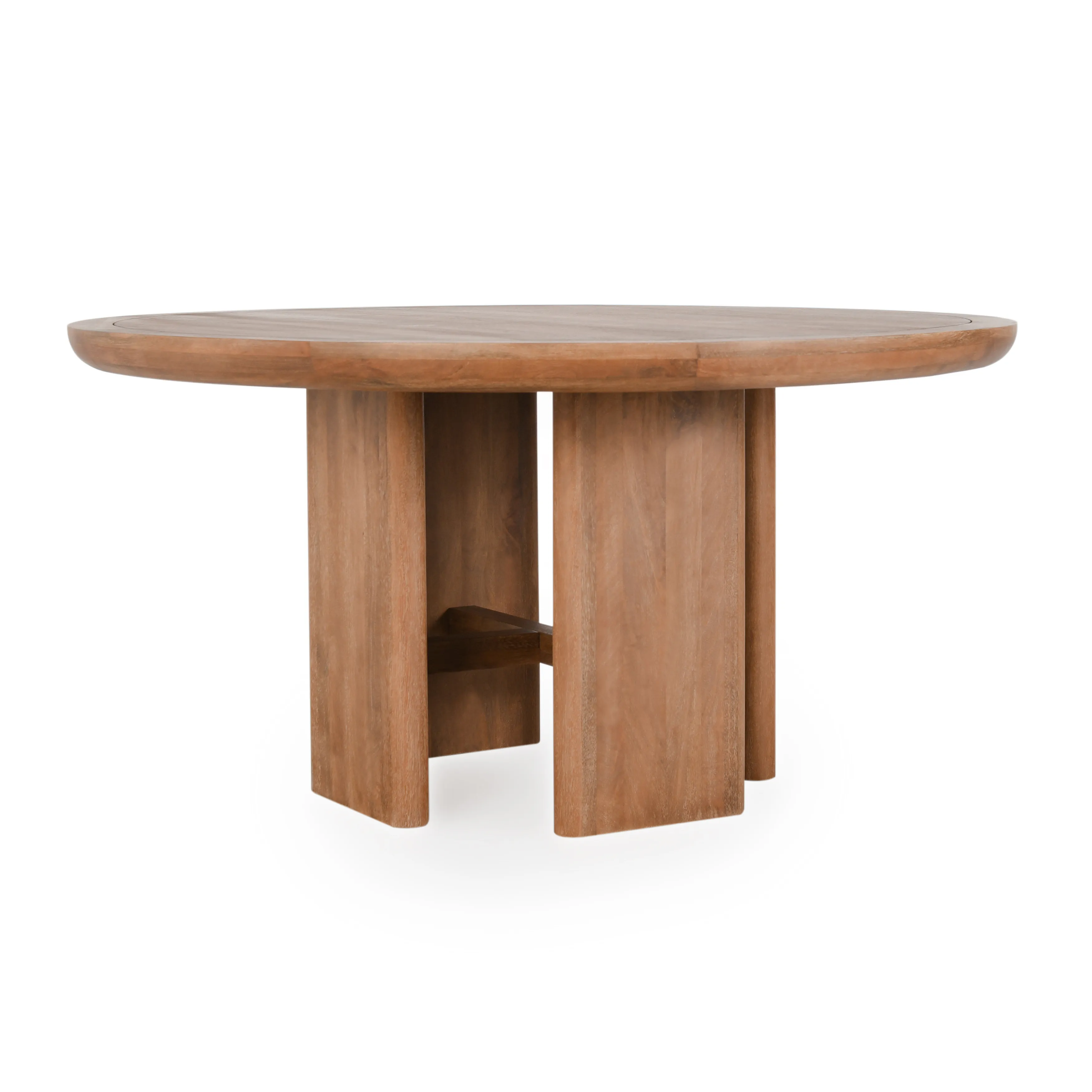 Selena 60" Round Mango Wood Dining Table in Umber