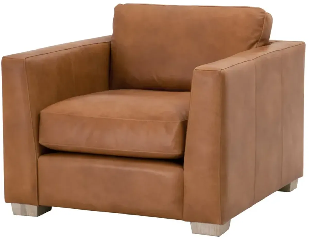 Hayden Leather Taper Armchair