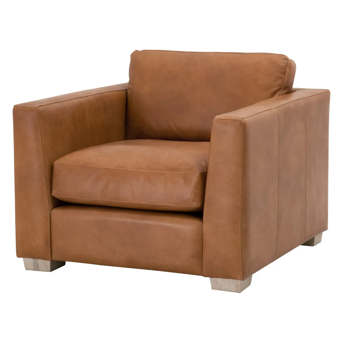 Hayden Leather Taper Armchair