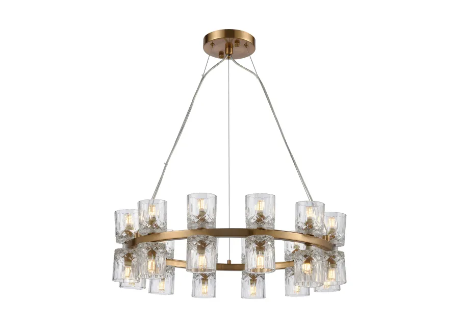 Double Vision 25" Wide 24-Light Chandelier - Clear